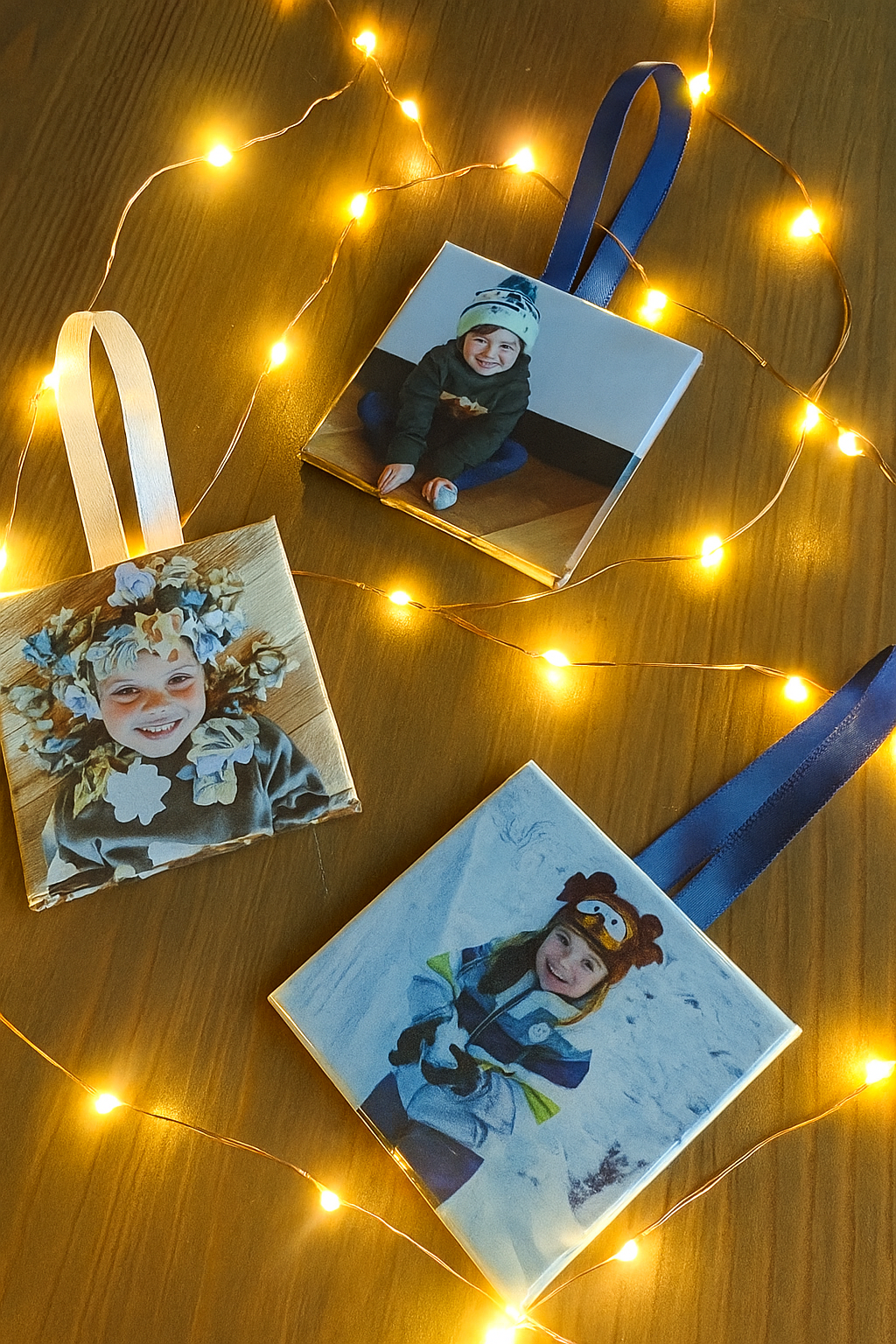 Custom Photo Ornaments (Set of 3)