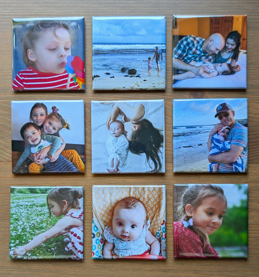 Custom Photo Magnets (Set of 9)