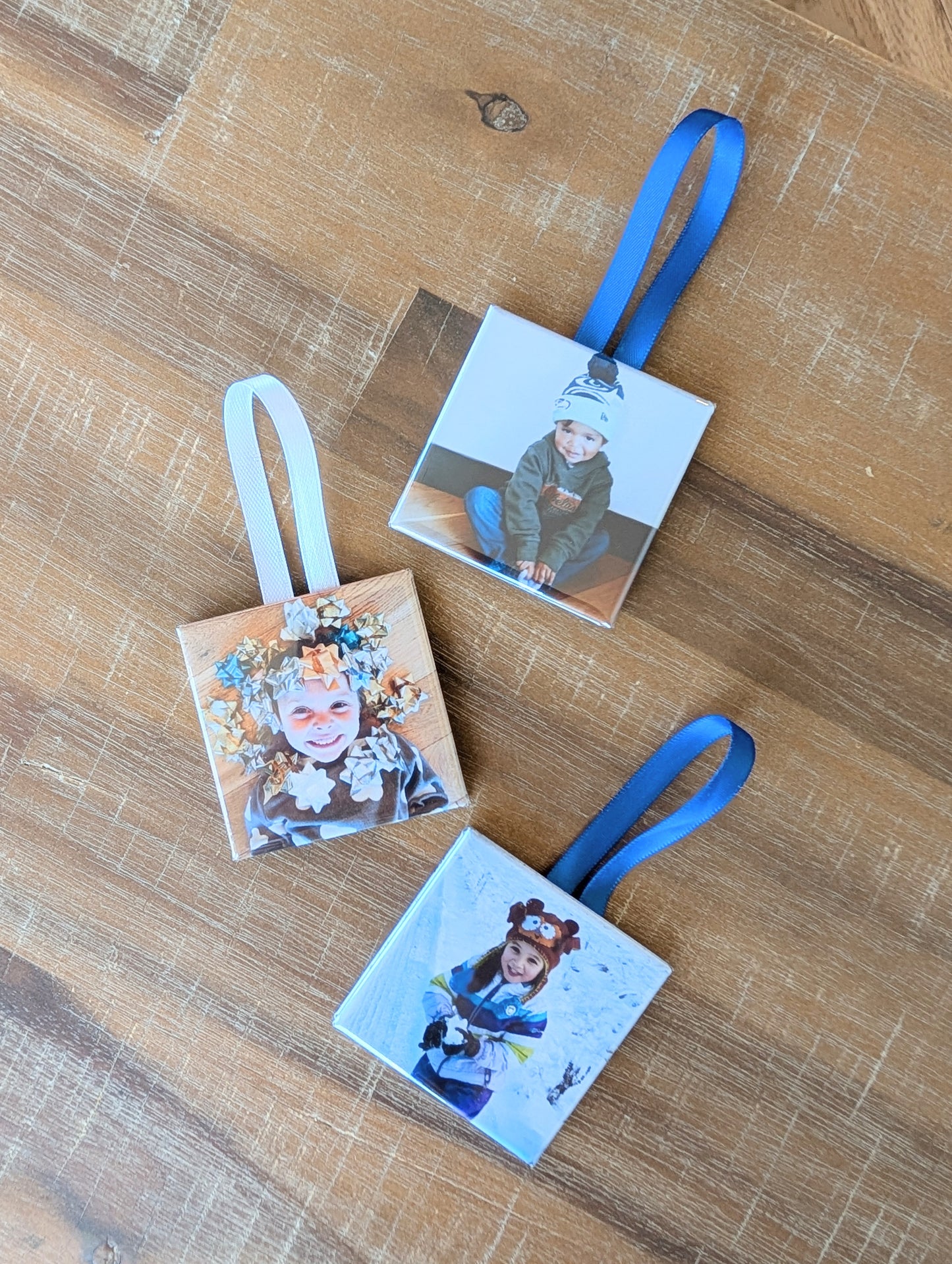 Custom Photo Ornaments (Set of 3)
